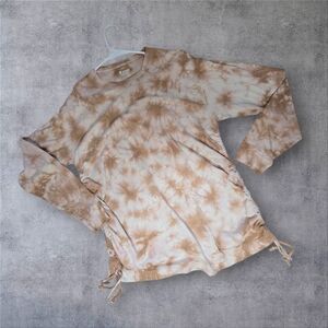 PINK Victoria's Secret Tan Tie-Dye Long Sleeve Tee